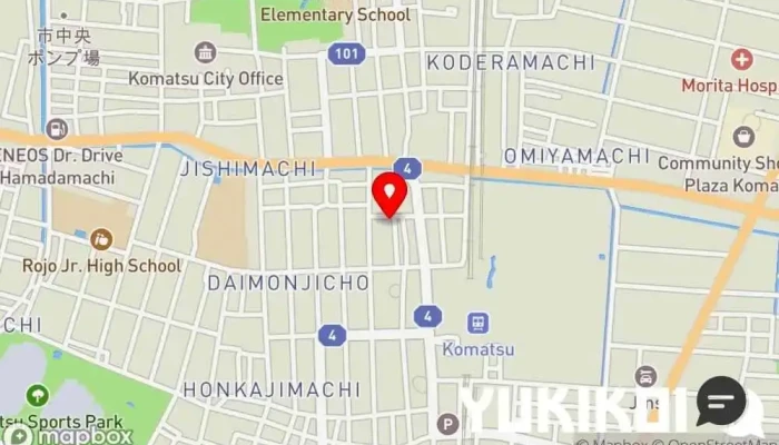 の地図 味處 寿し捨 寿司店 で 小松市