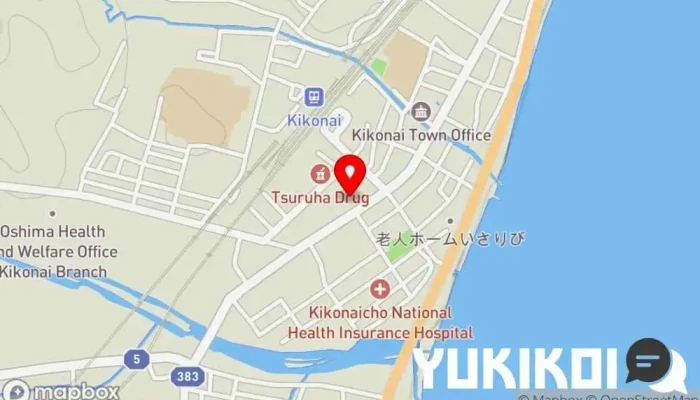 の地図 和洋亭苑あおき 定食屋 で 木古内町