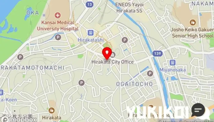の地図 和菜 おか蔵 和食店 で 枚方市