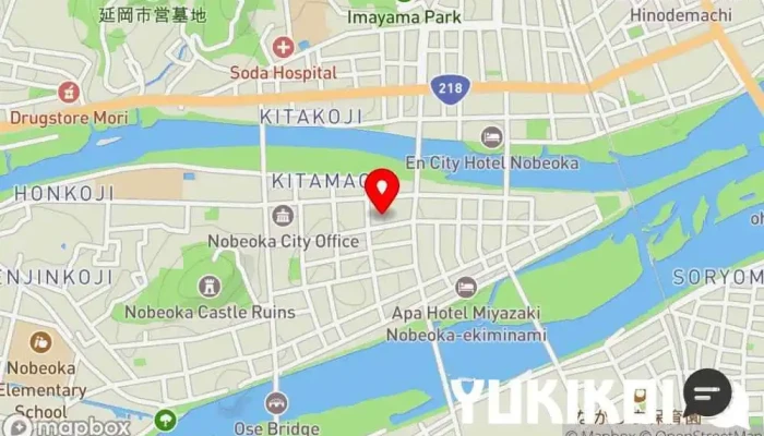 の地図 和食 友善 和食店 で 延岡市