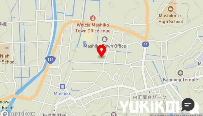 の地図 和食 杣 和食店 で 益子町