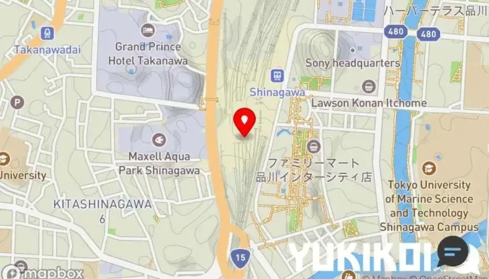 の地図 品川 ひおき 定食屋 で 港区