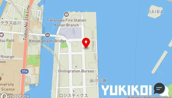 の地図 品川台場食堂 定食屋, レストラン で 港区