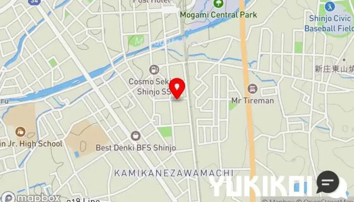 の地図 喜代 焼き鳥店 で 新庄市