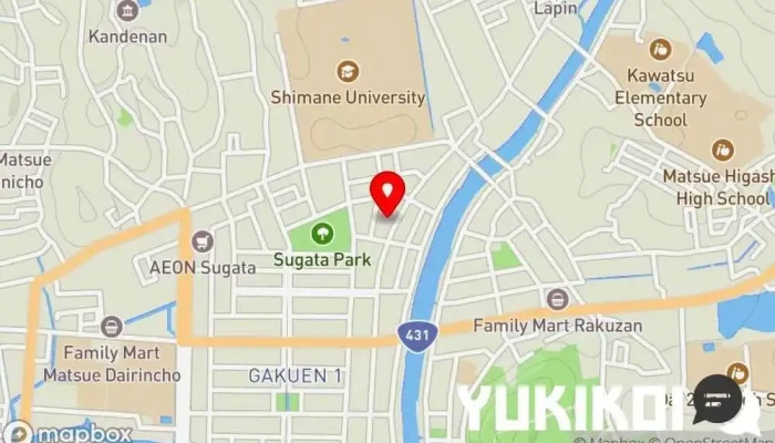 の地図 回転すし北海道 学園通り店 回転寿司店 で 松江市