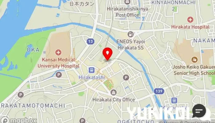 の地図 大阪王将 枚方市駅店 中華料理店 で 枚方市