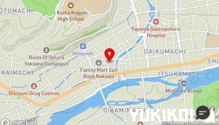 の地図 天ぷら・小料理 楽天 和食店, 天ぷら店 で 人吉市
