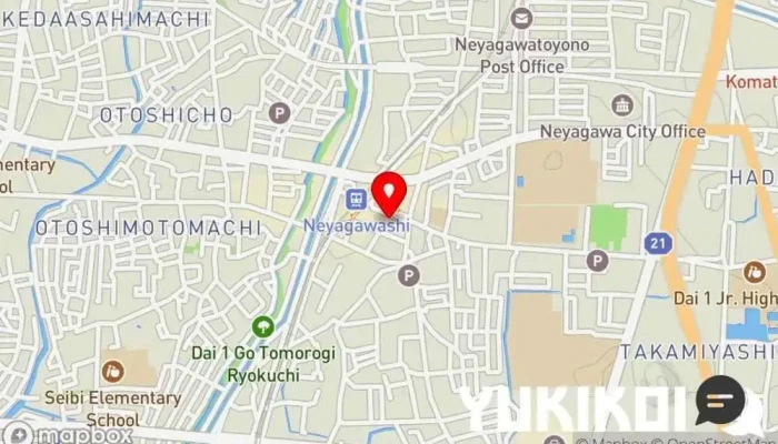 の地図 宴屋 じんべい 寝屋川店 居酒屋, 鍋料理店, 和食店, 海鮮丼専門店, シーフード・海鮮料理店, 串揚げ、串カツ店 で 寝屋川市