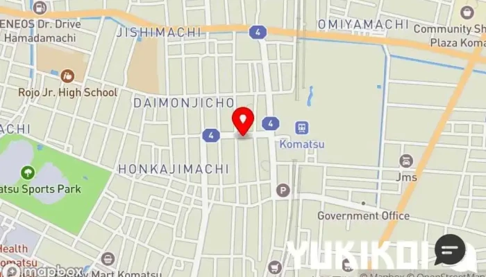 の地図 寿司割烹 竹屋 寿司店 で 小松市