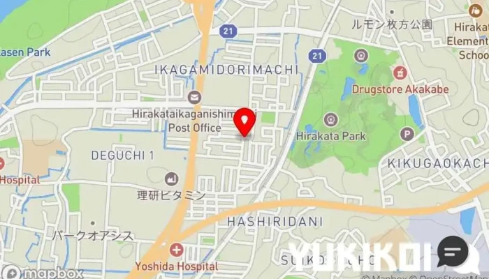 の地図 小政寿司 寿司店 で 枚方市