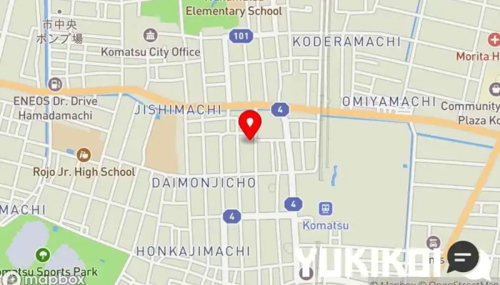 の地図 小松味道園 焼肉店, レストラン で 小松市