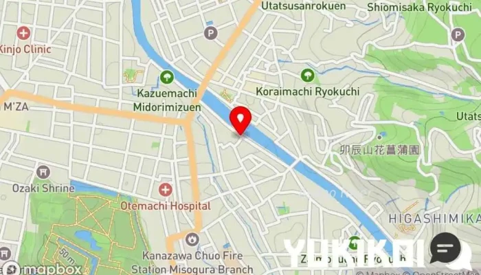 の地図 居酒屋 割烹 田村 居酒屋, かに料理店, 和食店, 会席・懐石料理店, シーフード・海鮮料理店 で 金沢市