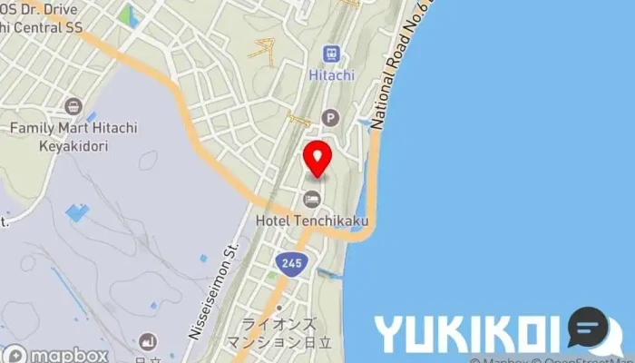 の地図 山文魚 和食店 で 日立市