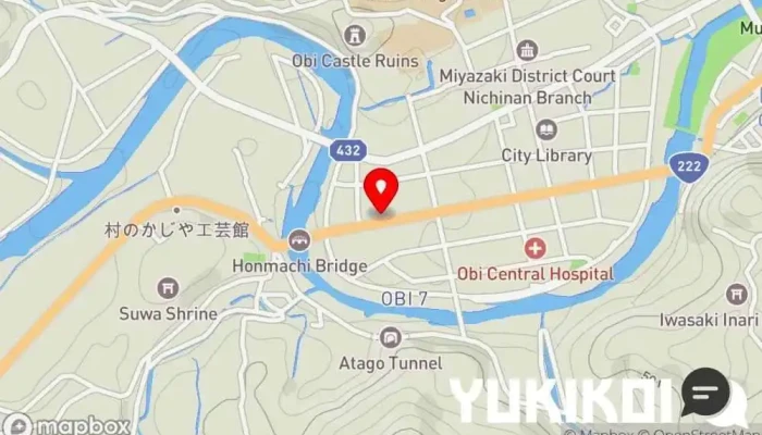 の地図 平庵 定食屋 で 日南市