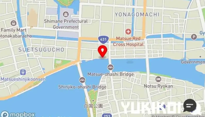の地図 庭園茶寮 みな美 和食店 で 松江市