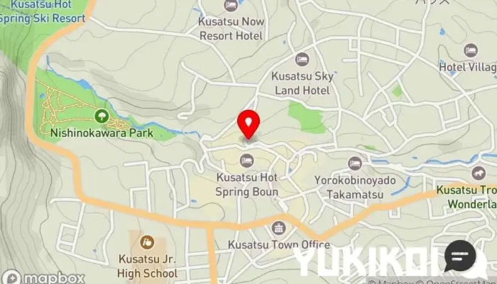 の地図 御食事処 大野家 蕎麦店 で 草津町