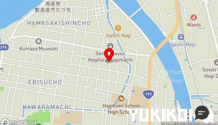 の地図 御食事処 小倉 和食店 で 萩市