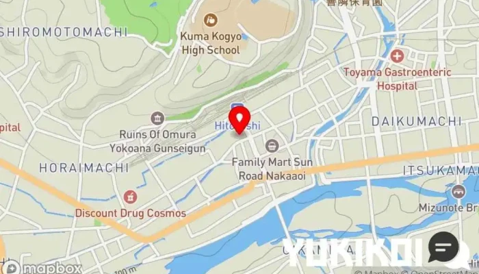の地図 御食事処 米津米店 定食屋 で 人吉市