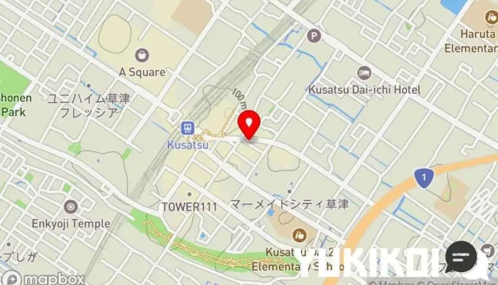 の地図 心温家 居酒屋, お好み焼き店, たこ焼き屋, 鉄板焼き店 で 草津市