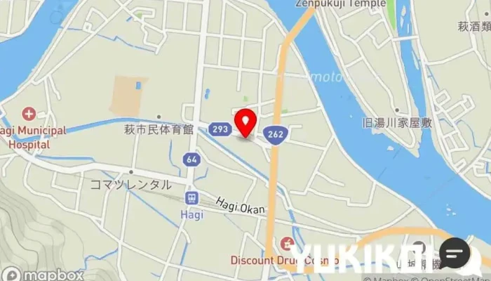 の地図 忠小兵衛蒲鉾本店（はちのたね） 日本食材店, 水産加工, ハンバーガー店, テイクアウト, 土産物店 で 萩市