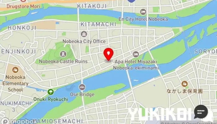 の地図 愛甲うなぎや うなぎ料理店 で 延岡市