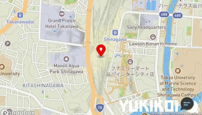 の地図 手延べうどん 水山 エキュート品川サウス店 うどん屋 で 港区