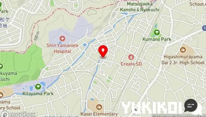 の地図 手打ちうどん こせがわ うどん屋, レストラン で 東村山市