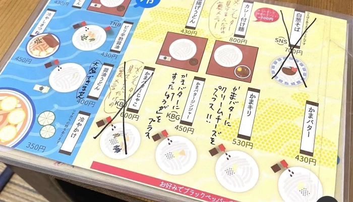 手打ちうどん ぶれーどう メニュー - 桜井市
