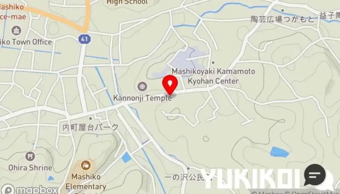 の地図 手打ちそば うえの 蕎麦店, うどん屋 で 益子町
