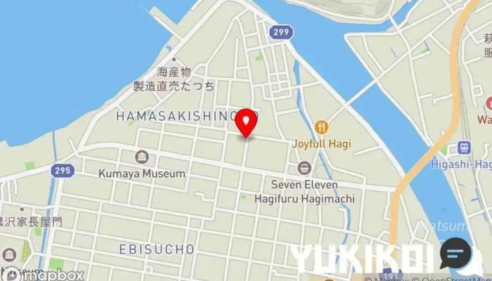 の地図 手打蕎麦 さるのこしかけ 蕎麦店 で 萩市