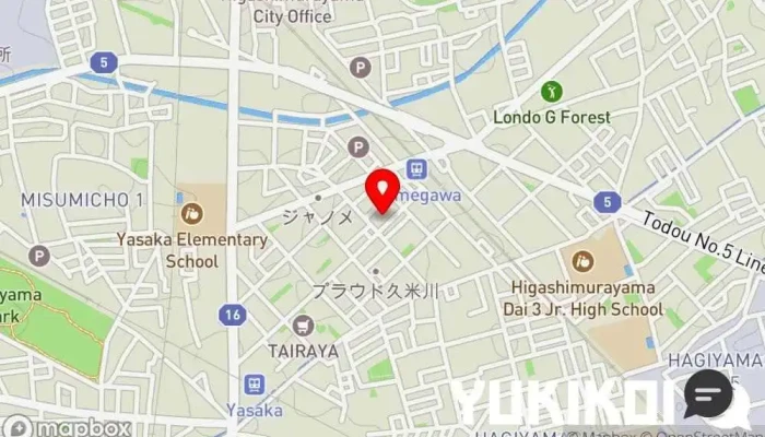 の地図 明月館 焼肉店 で 東村山市