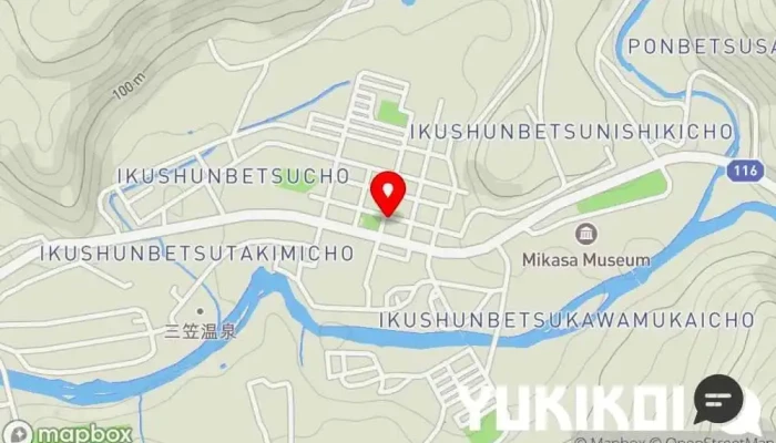 の地図 更科食堂 蕎麦店 で 三笠市