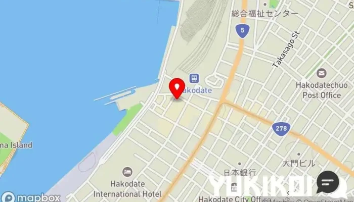 の地図 朝市の味処 茶夢 ちゃむ 海鮮丼専門店 で 函館市