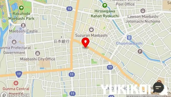 の地図 本格インド料理パナス インド料理店 で 前橋市