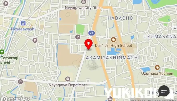 の地図 来来亭 寝屋川高宮店 ラーメン屋 で 寝屋川市