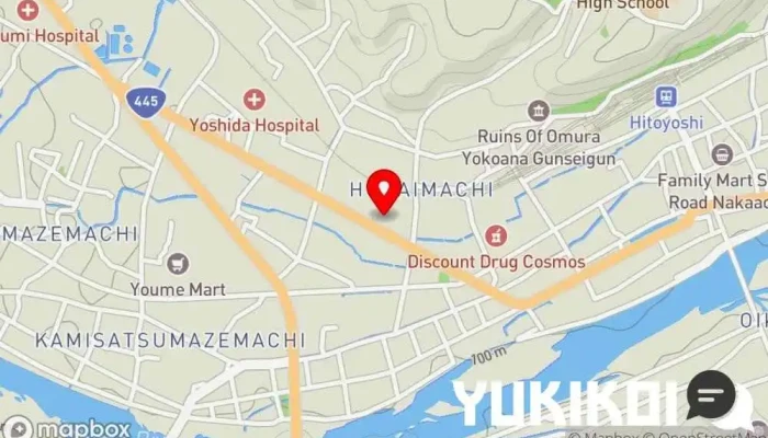 の地図 松田うなぎ屋 うなぎ料理店, 和食店, シーフード・海鮮料理店 で 人吉市