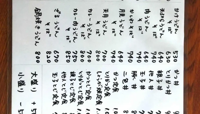 松葉屋食堂 -  メニュー - 名寄市