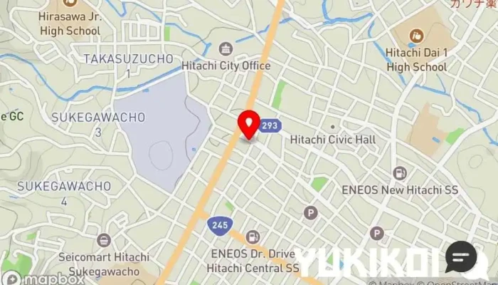 の地図 桃苑 中華料理店 で 日立市