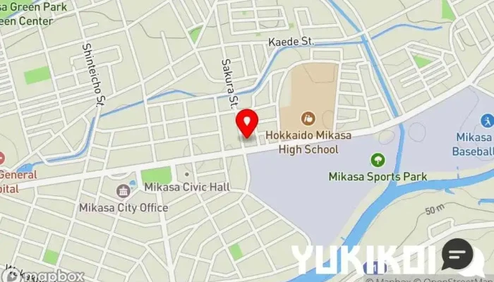 の地図 梅家 蕎麦店 で 三笠市