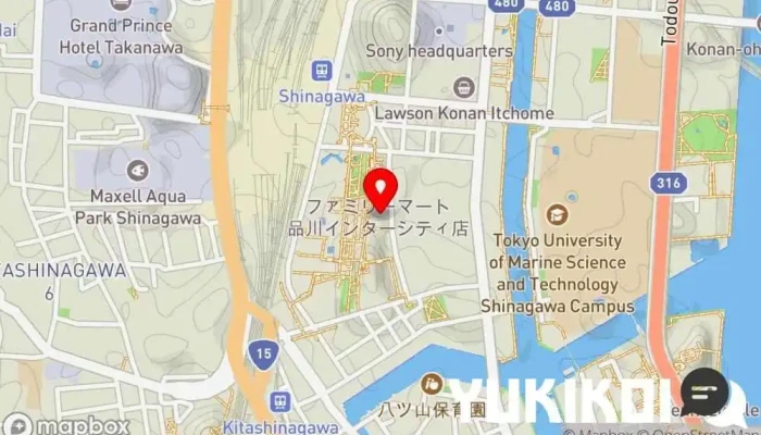 の地図 梨の家 品川インターシティ店 焼肉店, ホルモン焼肉店, 肉料理店 で 港区