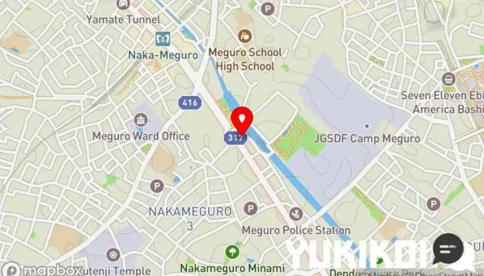 の地図 楽食ふじた 純和食店, とんかつ店 で 目黒区
