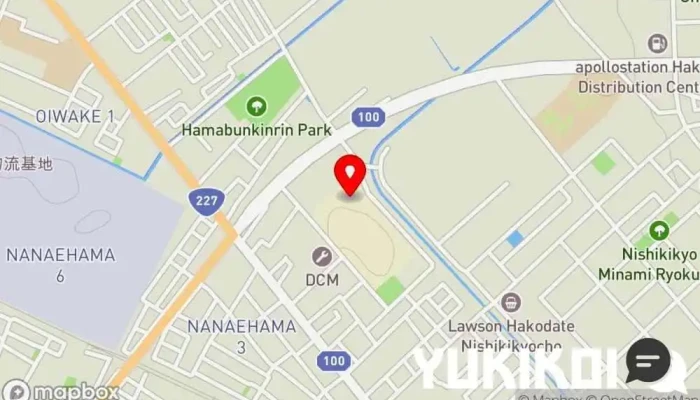 の地図 横浜八景楼 イオン上磯店 ラーメン屋 で 北斗市
