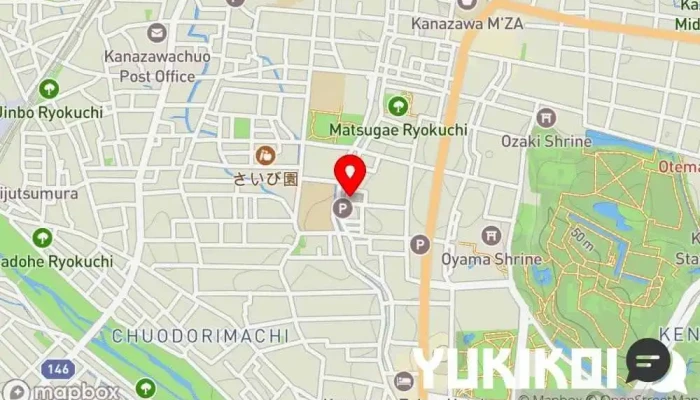 の地図 水ひき亭 しゃぶしゃぶレストラン で 金沢市