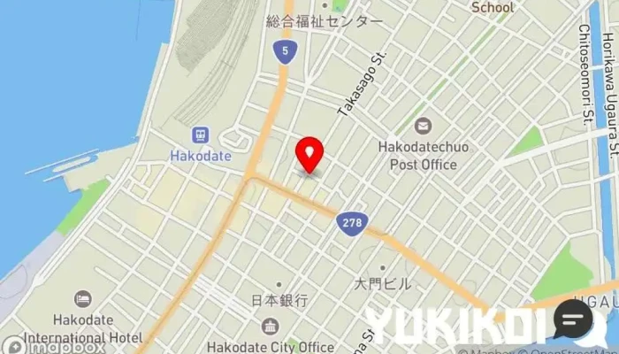 の地図 津軽屋食堂 定食屋 で 函館市