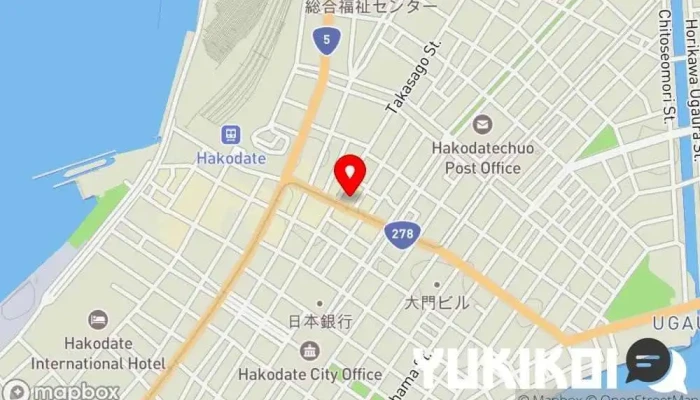 の地図 活魚炭焼 居酒屋 次郎 居酒屋, ビール専門店, シーフード・海鮮料理店 で 函館市