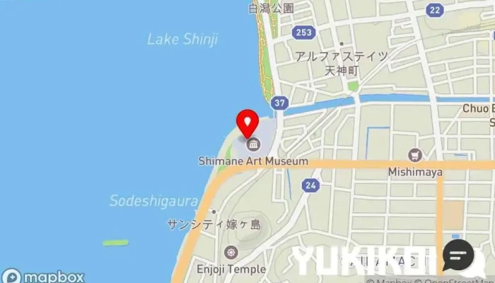 の地図 湖畔のレストラン ラシヌ フランス料理店, カフェ・喫茶 で 松江市