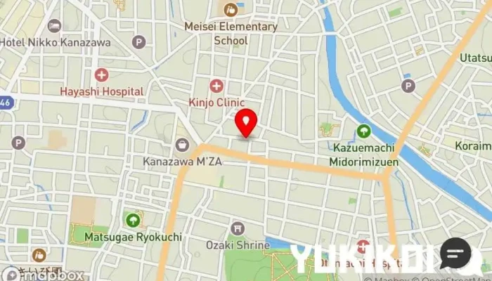 の地図 満まるまる 和食店 で 金沢市