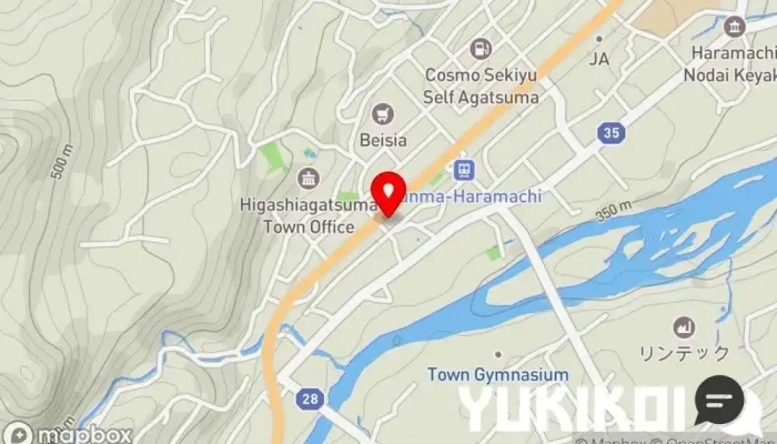 の地図 火群庵(ほむらあん) 原町店 店舗 で 東吾妻町