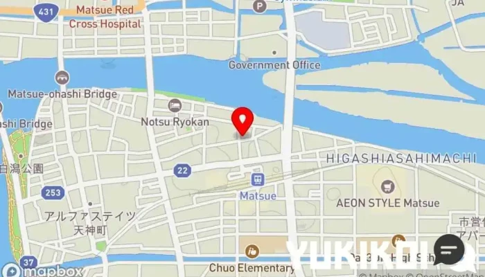の地図 炉端かば 松江駅前店 居酒屋, 定食屋, 宅配/出前, テイクアウト, レストラン で 松江市