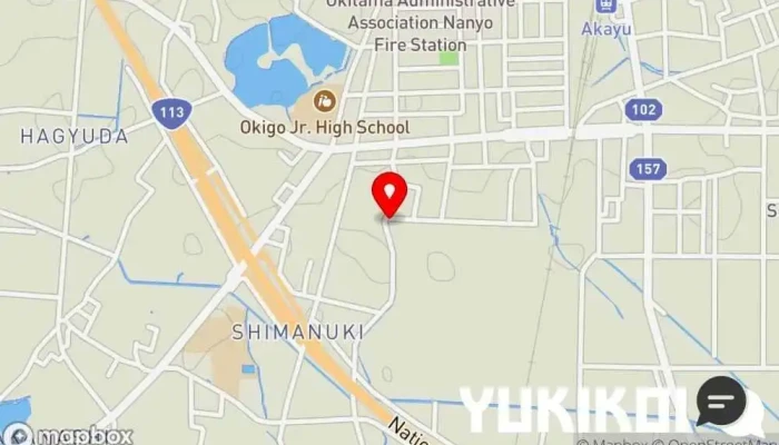 の地図 炭火焼ホルモン 松楽 焼肉店 で 南陽市